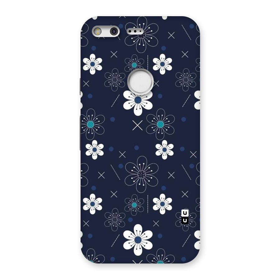White Floral Shapes Back Case for Google Pixel