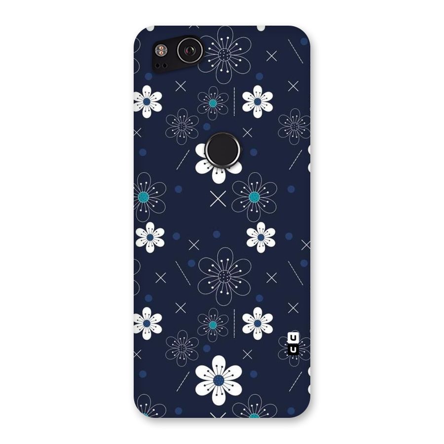 White Floral Shapes Back Case for Google Pixel 2