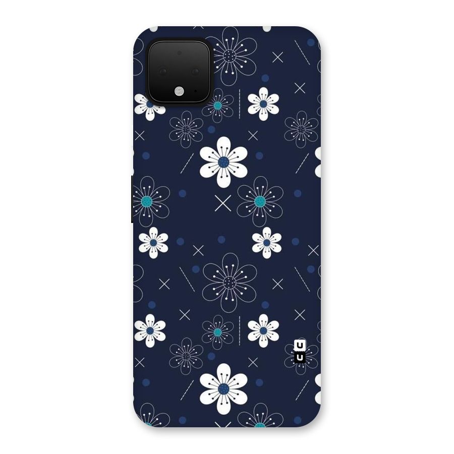 White Floral Shapes Back Case for Google Pixel 4 XL