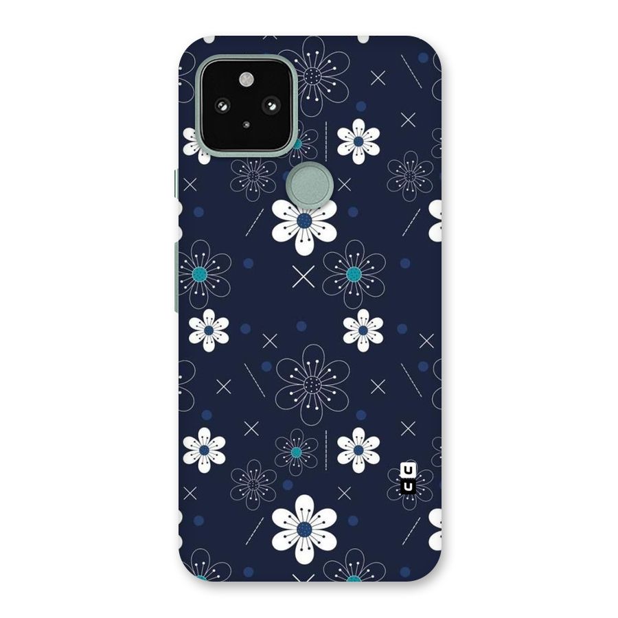 White Floral Shapes Back Case for Google Pixel 5