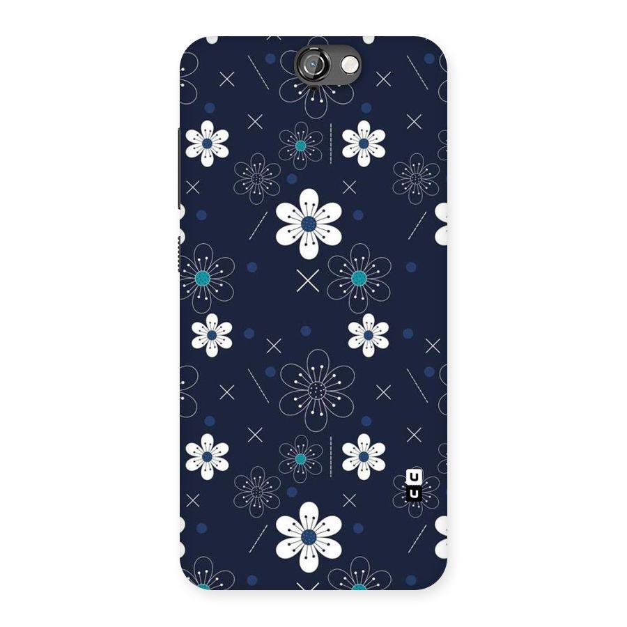 White Floral Shapes Back Case for HTC One A9