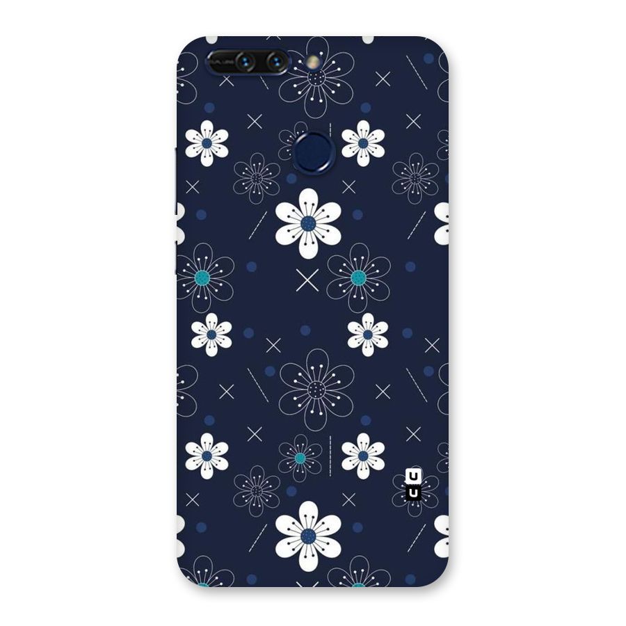 White Floral Shapes Back Case for Honor 8 Pro