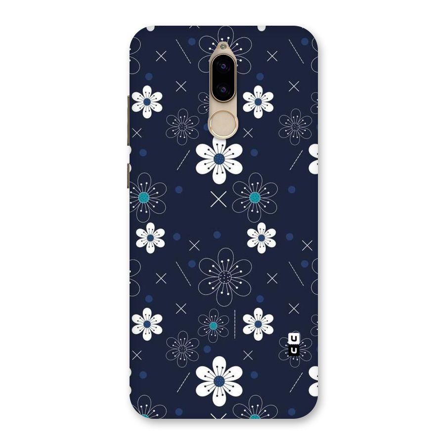 White Floral Shapes Back Case for Honor 9i