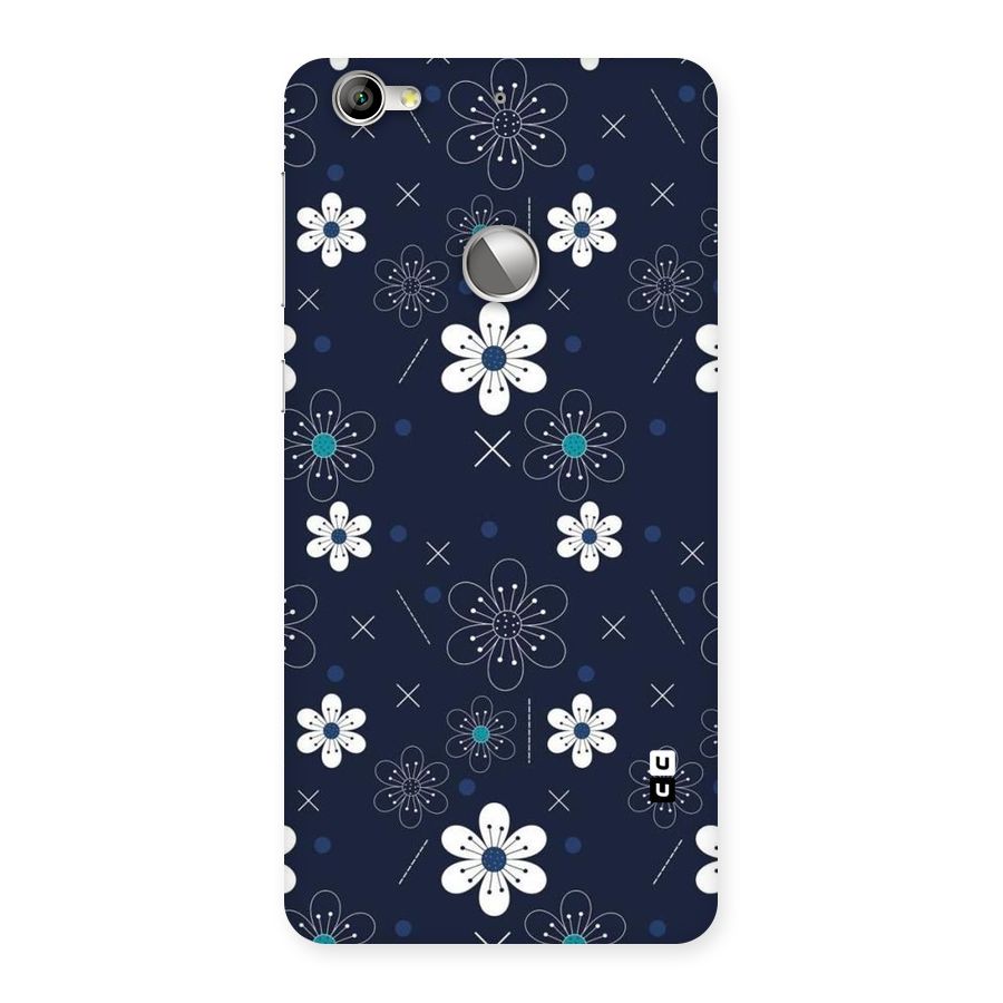 White Floral Shapes Back Case for LeTV Le 1s