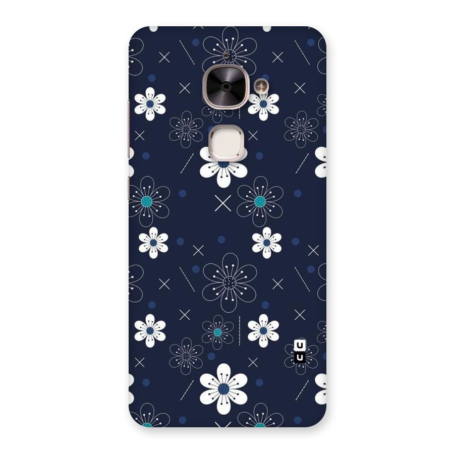 White Floral Shapes Back Case for Le 2