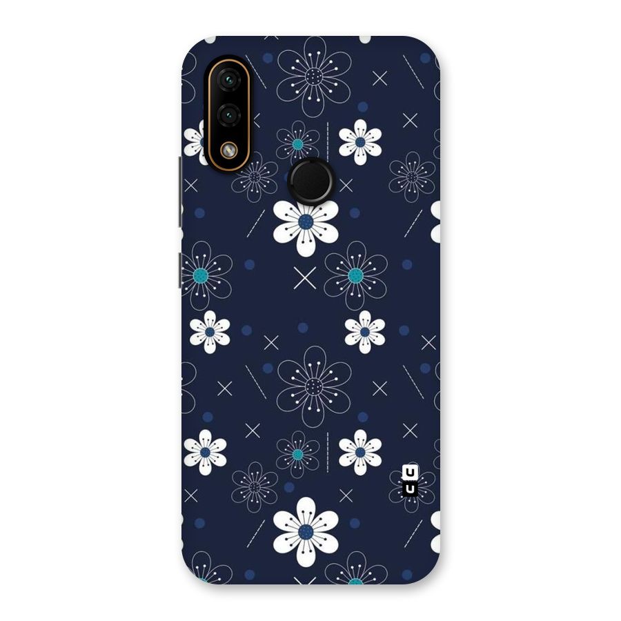 White Floral Shapes Back Case for Lenovo A6 Note