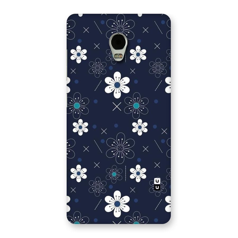 White Floral Shapes Back Case for Lenovo Vibe P1