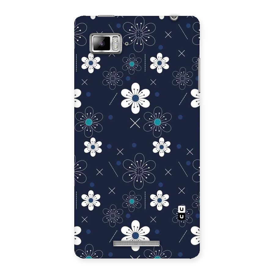 White Floral Shapes Back Case for Lenovo Vibe Z K910