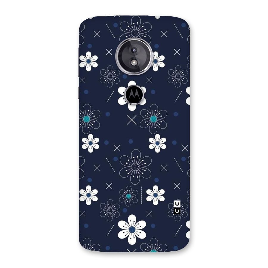 White Floral Shapes Back Case for Moto E5