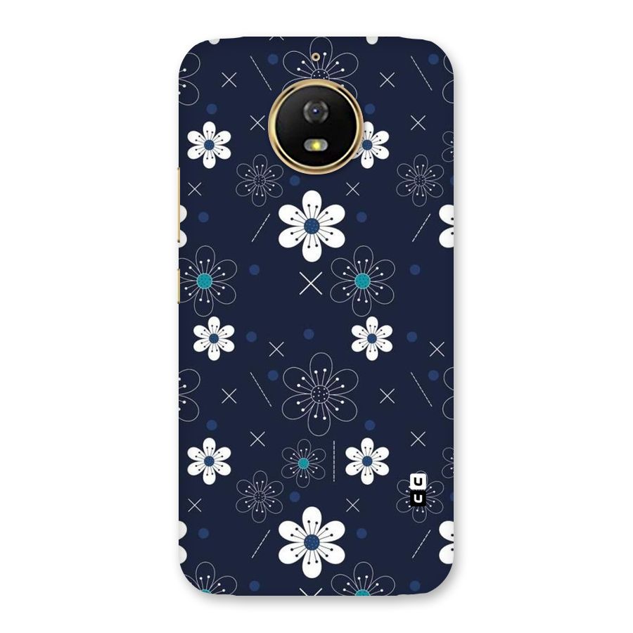 White Floral Shapes Back Case for Moto G5s