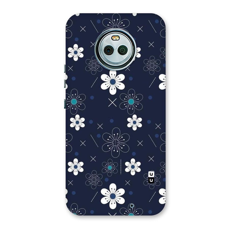 White Floral Shapes Back Case for Moto X4