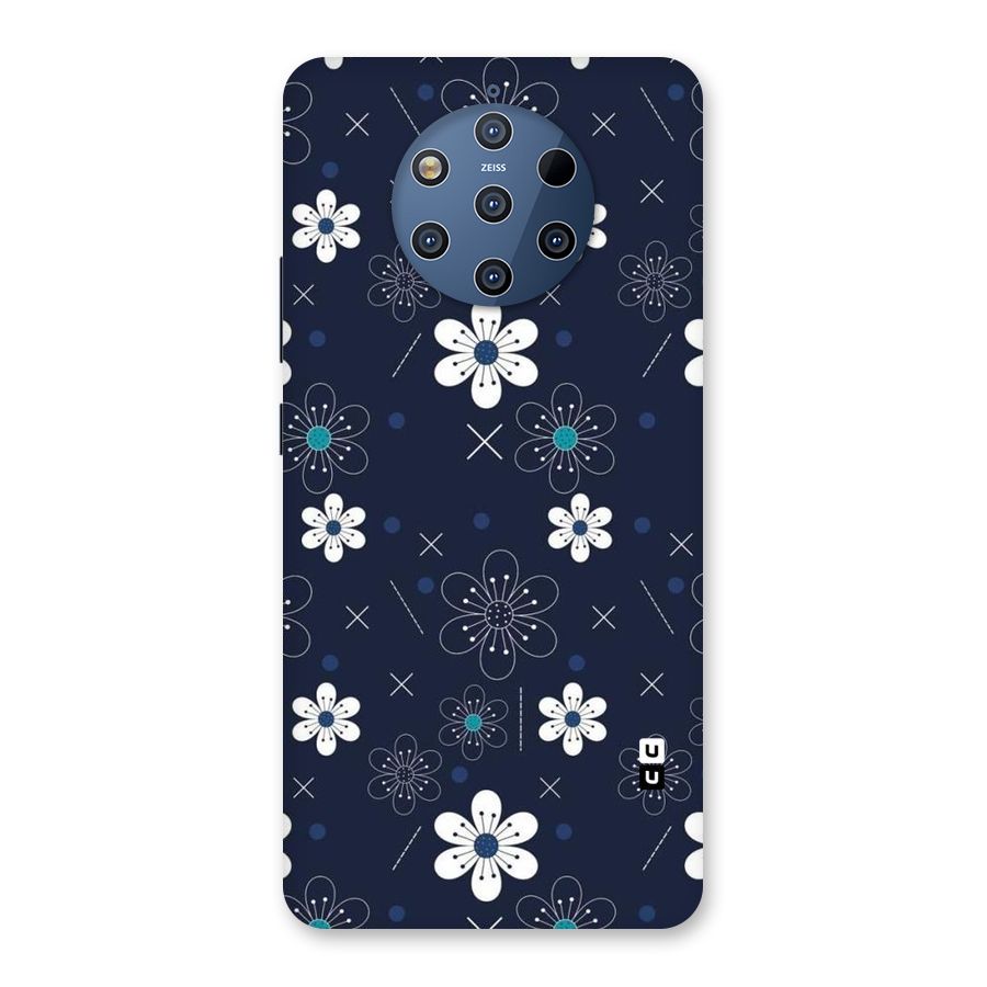 White Floral Shapes Back Case for Nokia 9 PureView