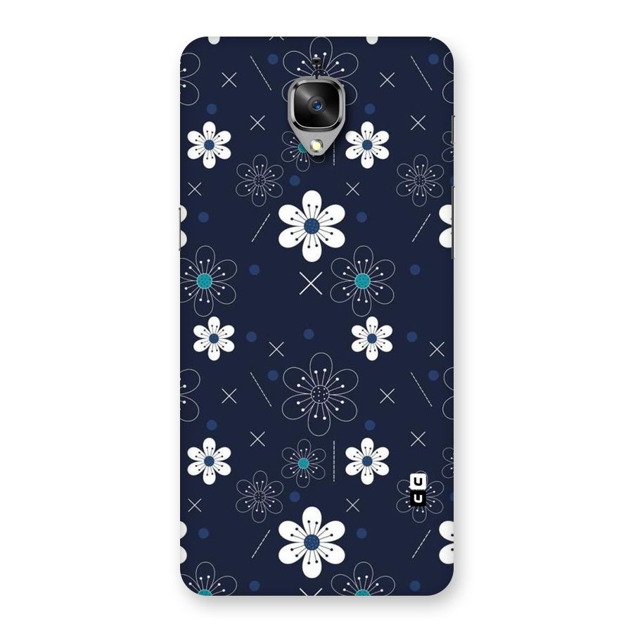 White Floral Shapes Back Case for OnePlus 3