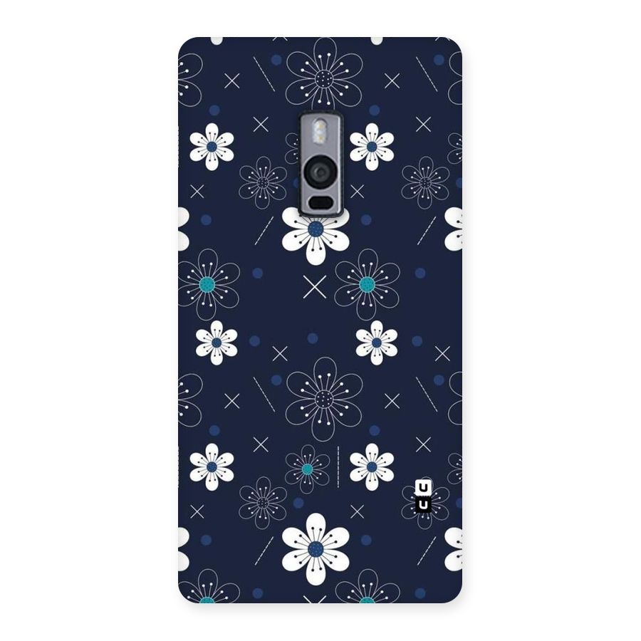 White Floral Shapes Back Case for OnePlus Two