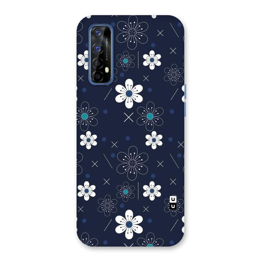 White Floral Shapes Back Case for Realme Narzo 20 Pro