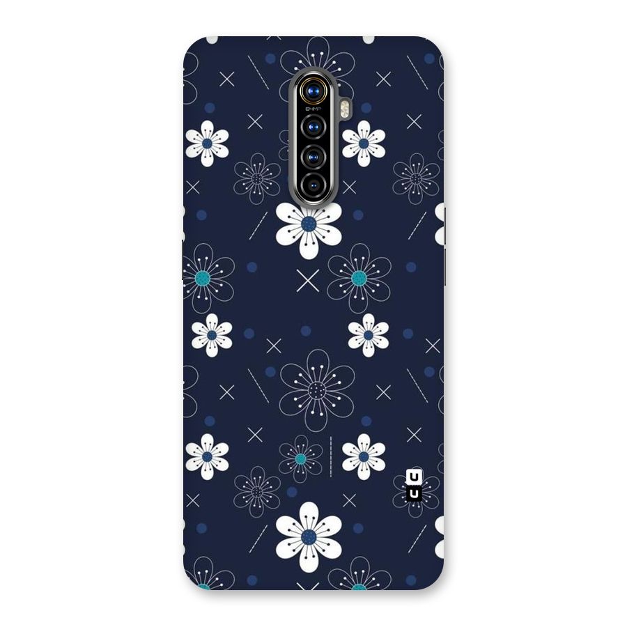 White Floral Shapes Back Case for Realme X2 Pro
