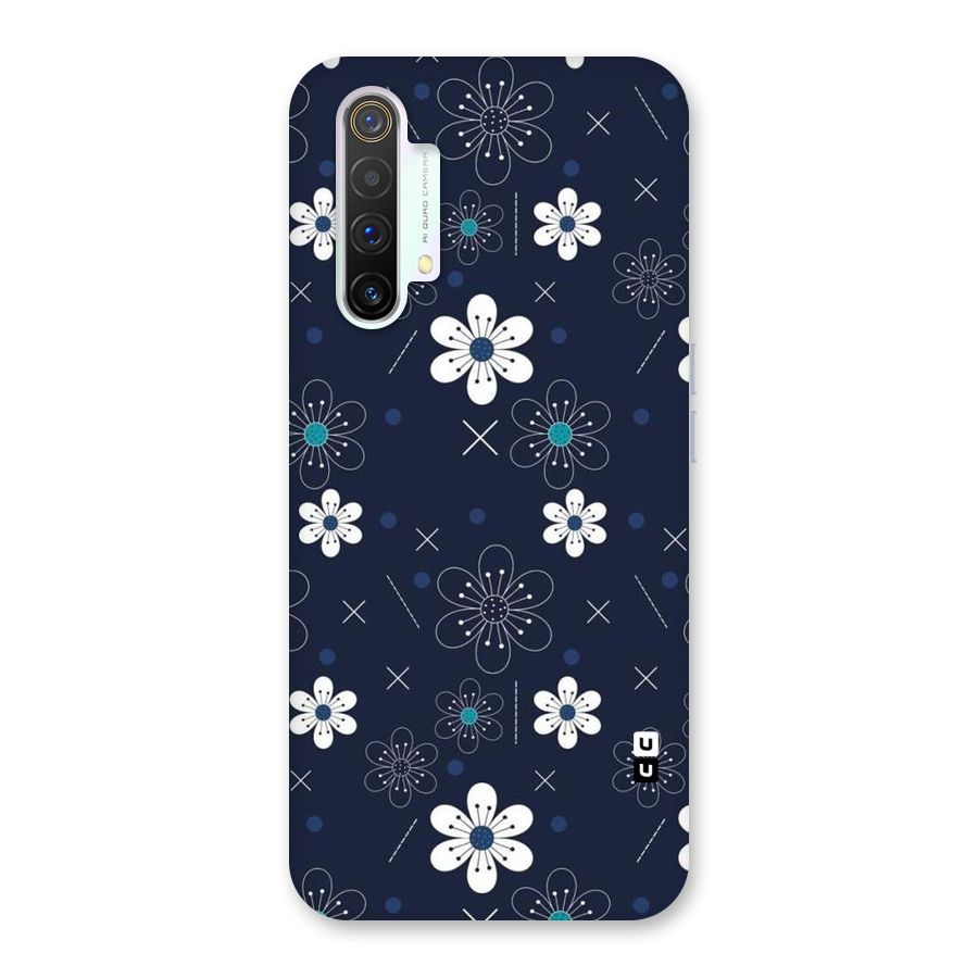 White Floral Shapes Back Case for Realme X3 SuperZoom