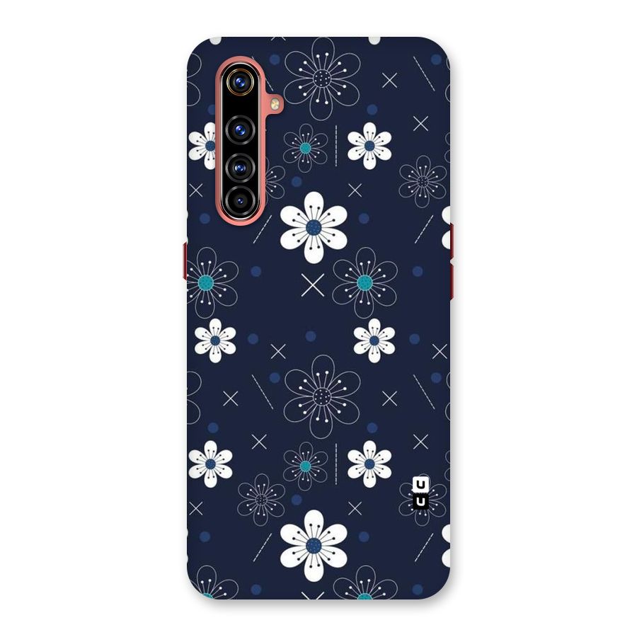 White Floral Shapes Back Case for Realme X50 Pro