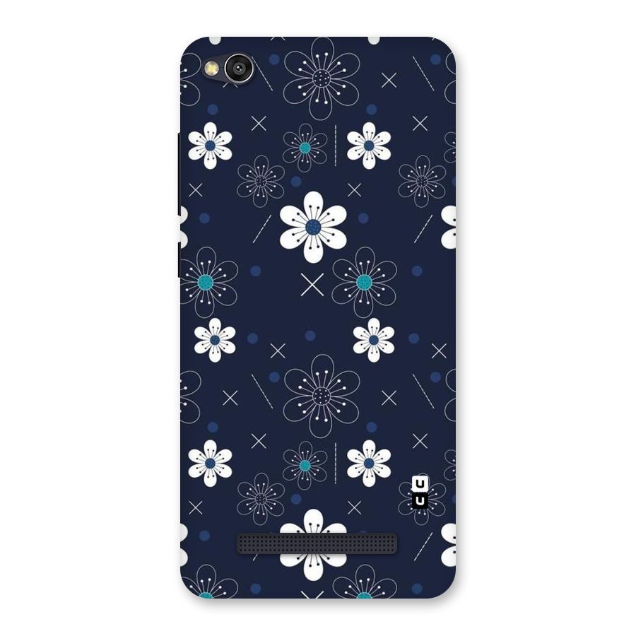 White Floral Shapes Back Case for Redmi 4A