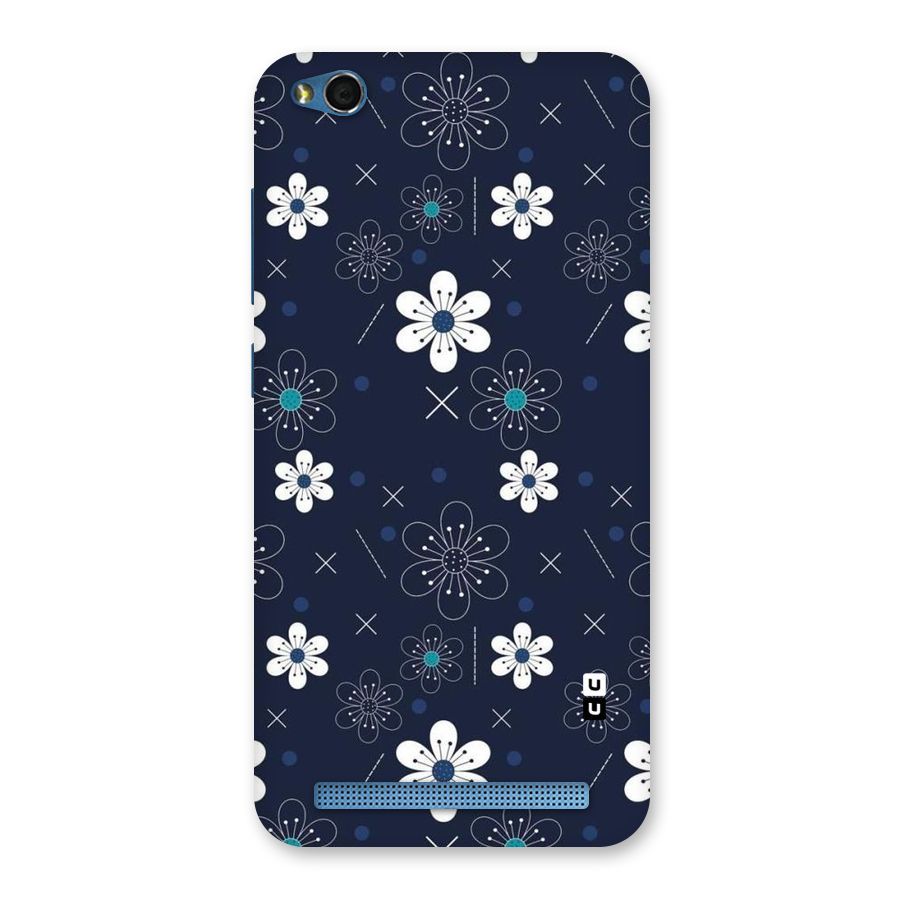 White Floral Shapes Back Case for Redmi 5A