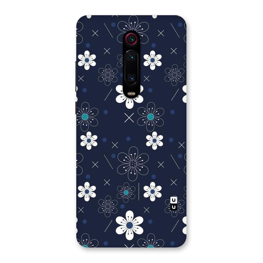 White Floral Shapes Back Case for Redmi K20