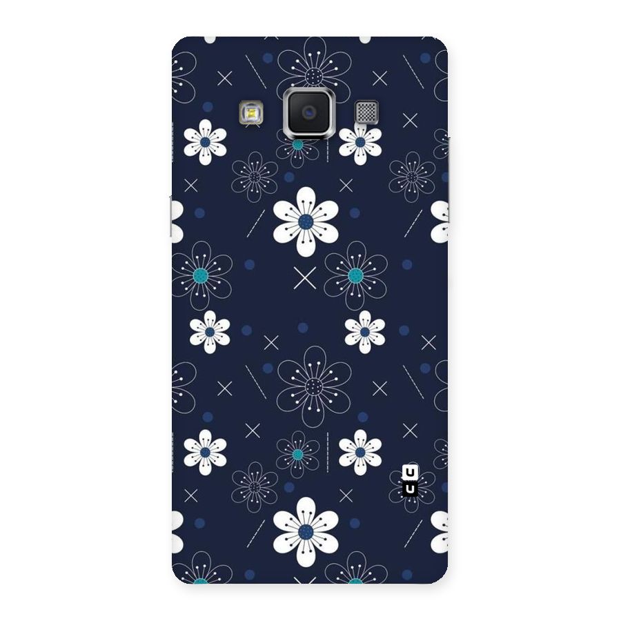 White Floral Shapes Back Case for Samsung Galaxy A5