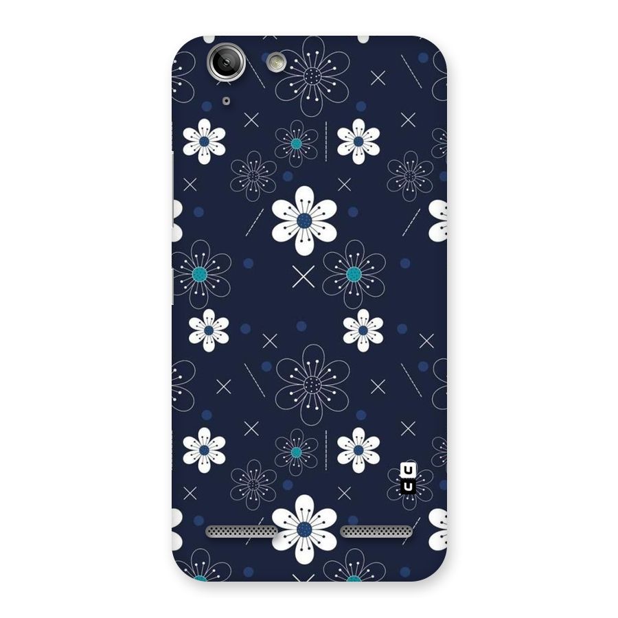 White Floral Shapes Back Case for Vibe K5