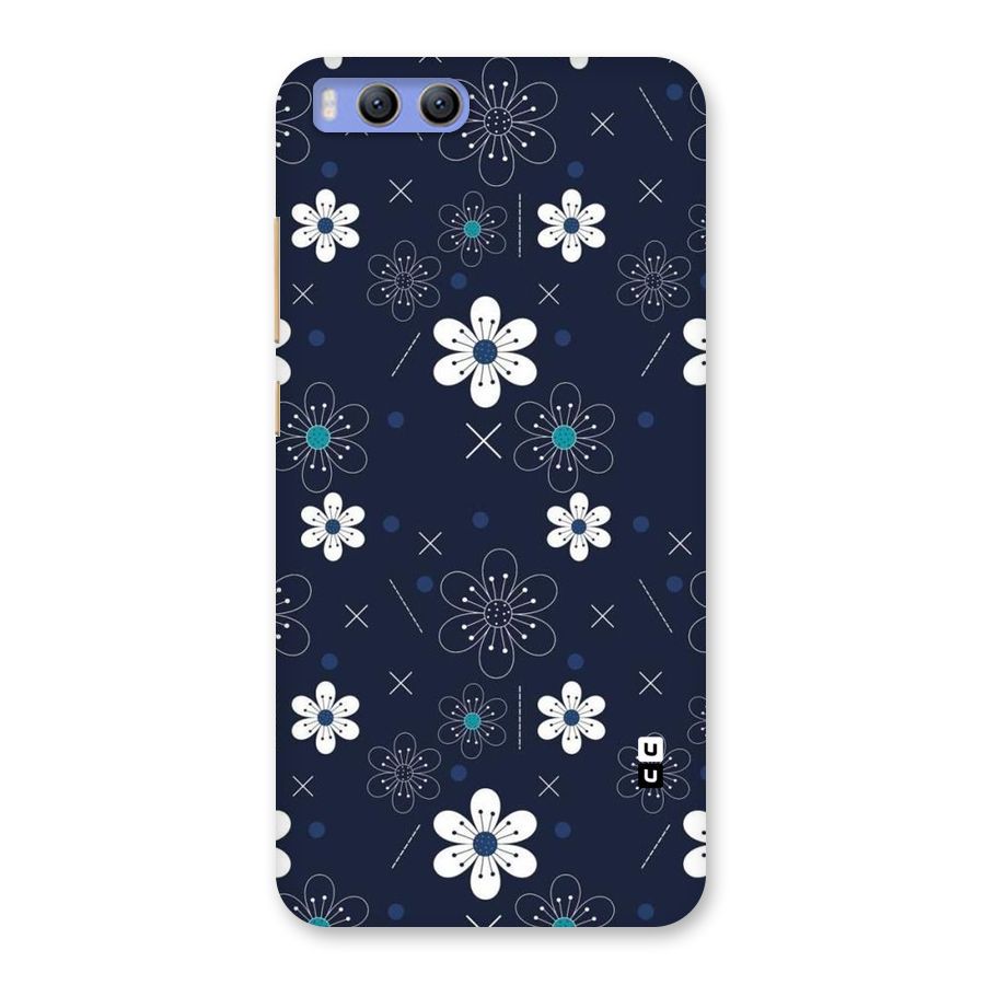 White Floral Shapes Back Case for Xiaomi Mi 6