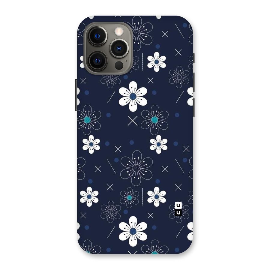White Floral Shapes Back Case for iPhone 12 Pro Max