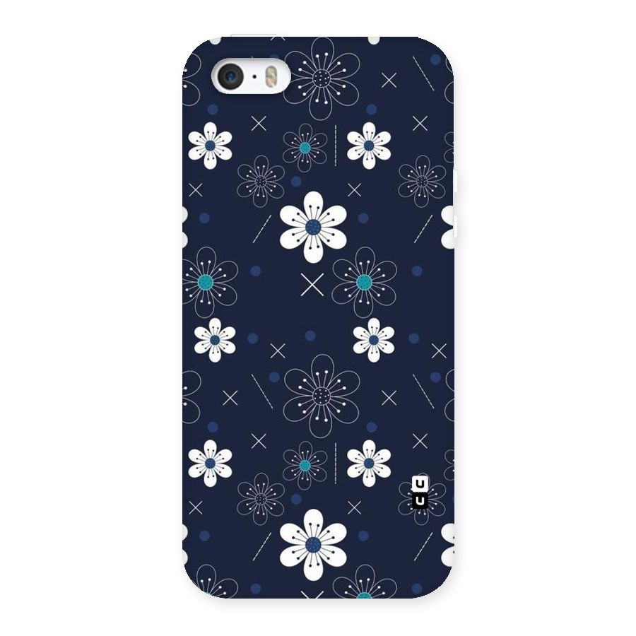 White Floral Shapes Back Case for iPhone 5 5S