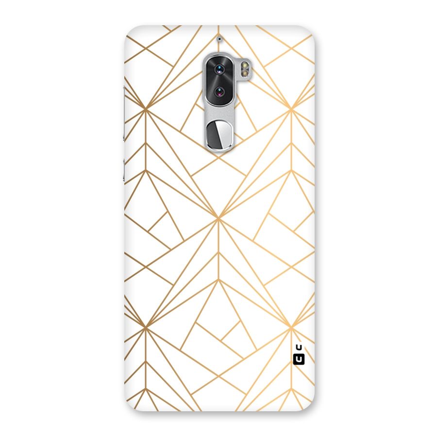 White Golden Zig Zag Back Case for Coolpad Cool 1