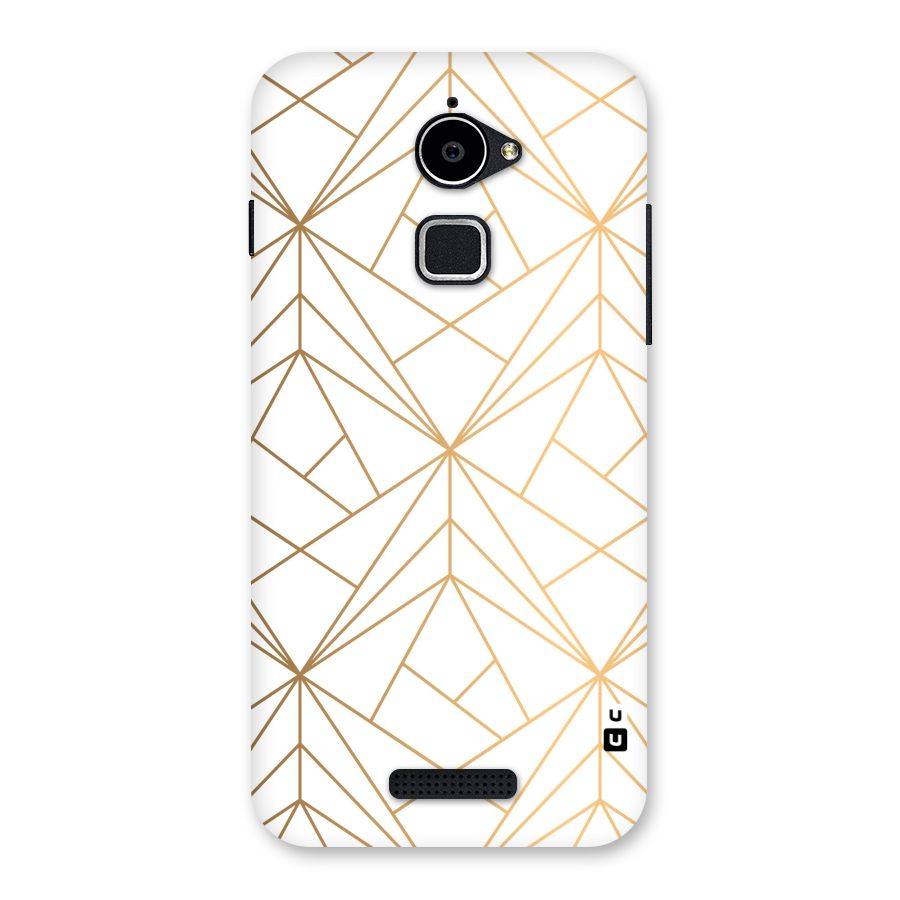 White Golden Zig Zag Back Case for Coolpad Note 3 Lite