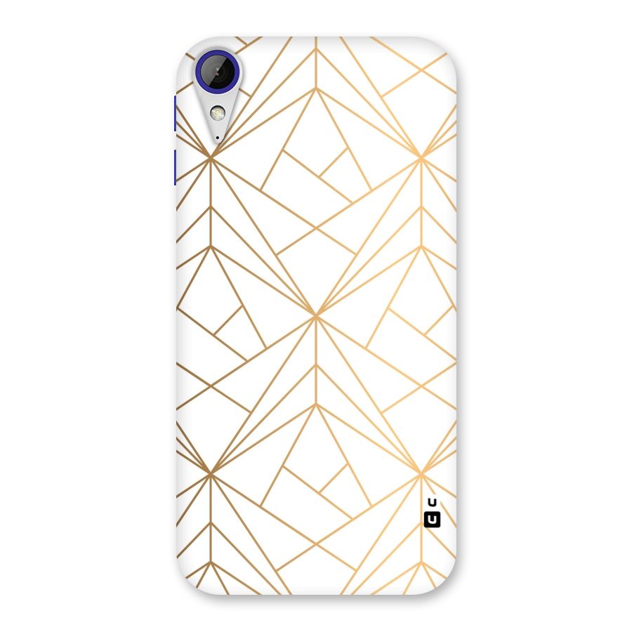 White Golden Zig Zag Back Case for Desire 830