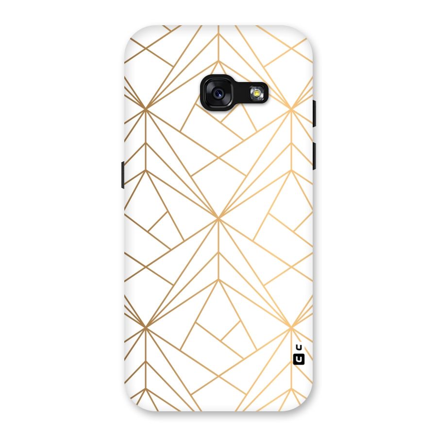White Golden Zig Zag Back Case for Galaxy A3 (2017)