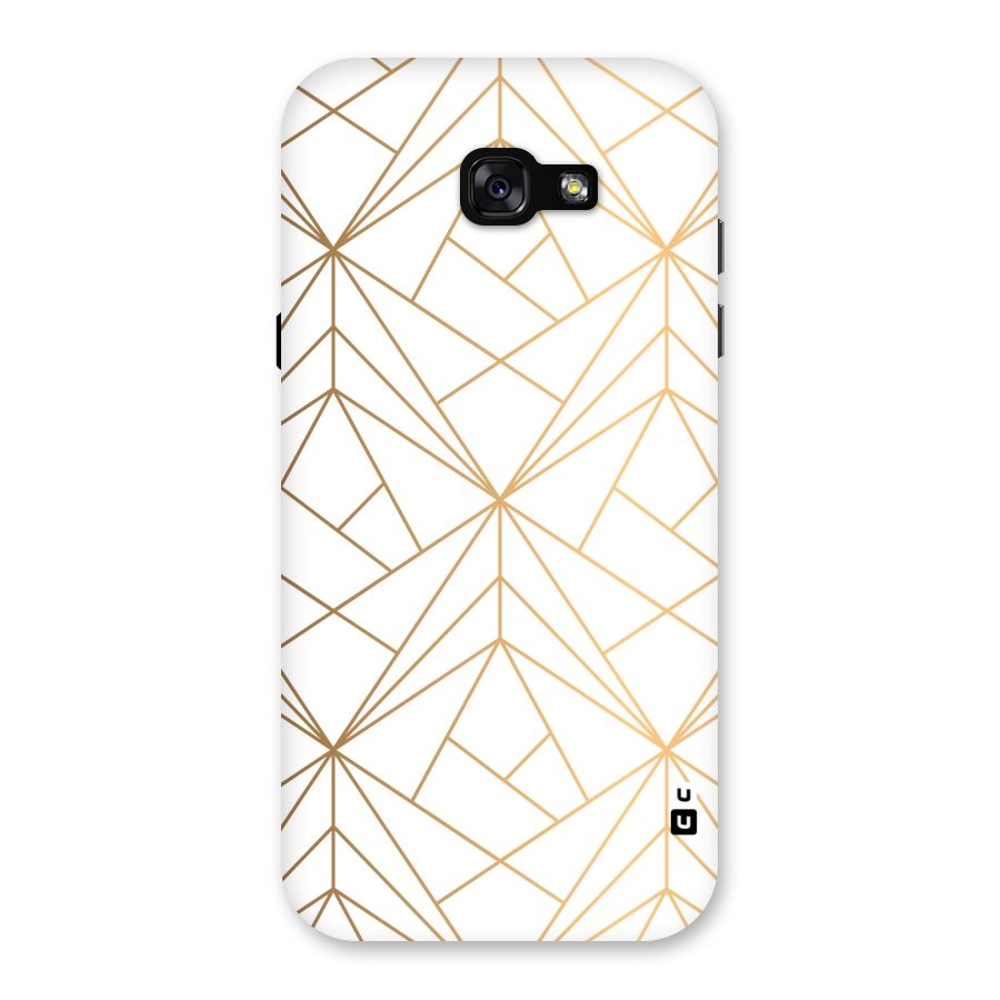 White Golden Zig Zag Back Case for Galaxy A7 (2017)