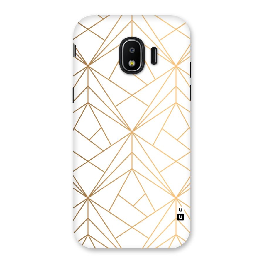 White Golden Zig Zag Back Case for Galaxy J2 Pro 2018