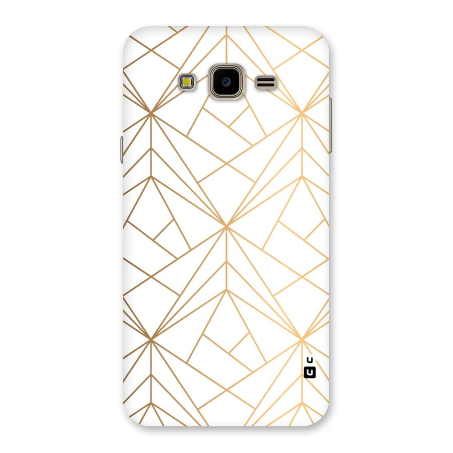 White Golden Zig Zag Back Case for Galaxy J7 Nxt