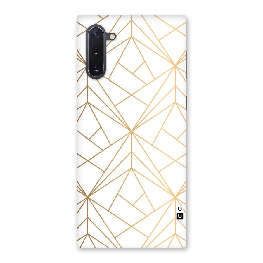 White Golden Zig Zag Back Case for Galaxy Note 10