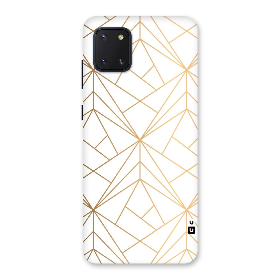 White Golden Zig Zag Back Case for Galaxy Note 10 Lite