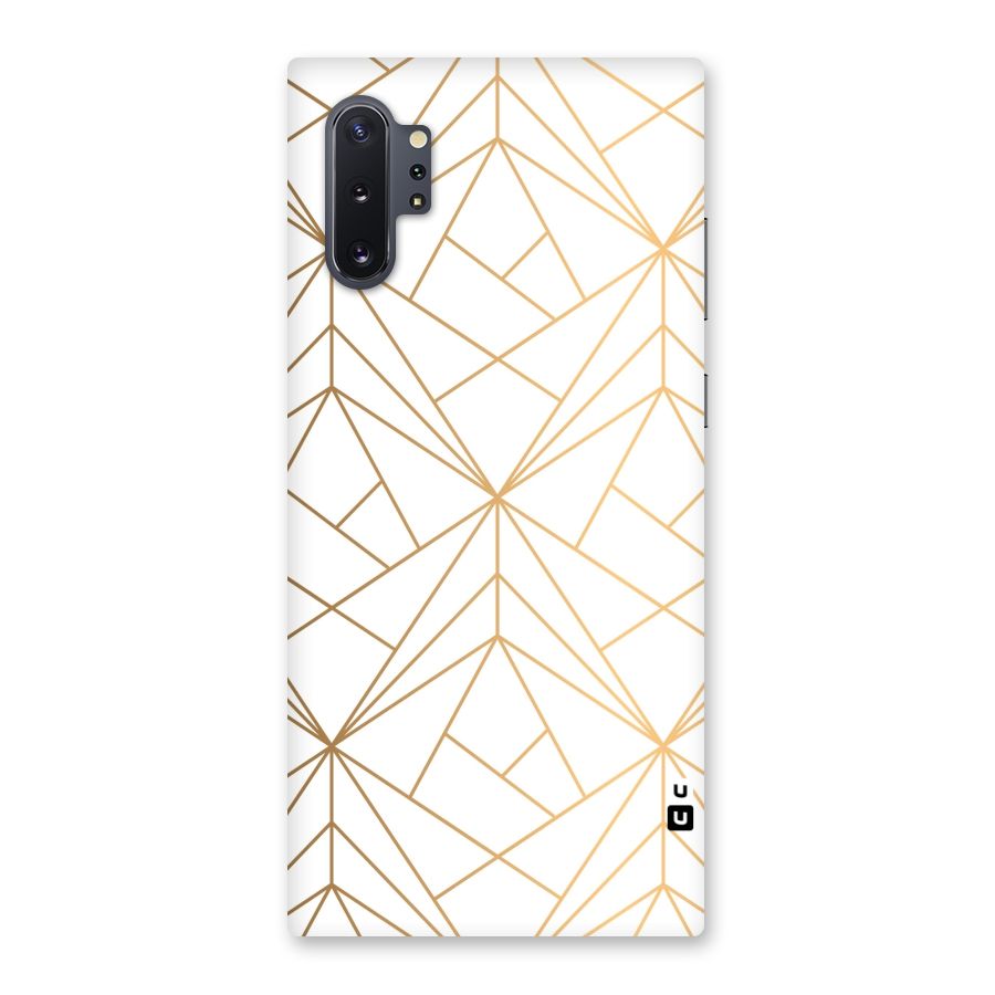 White Golden Zig Zag Back Case for Galaxy Note 10 Plus