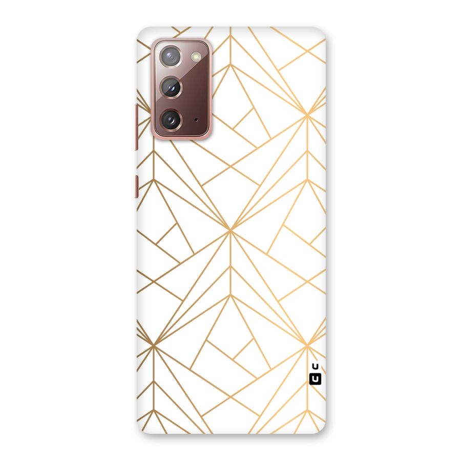 White Golden Zig Zag Back Case for Galaxy Note 20
