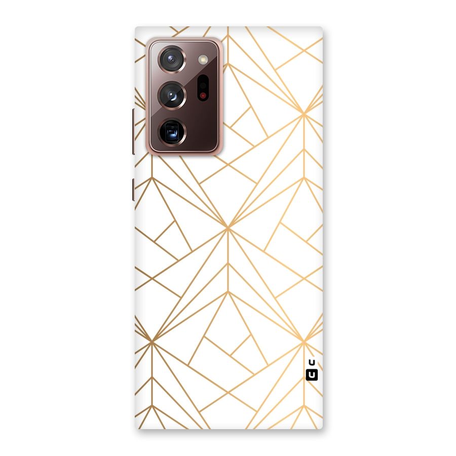 White Golden Zig Zag Back Case for Galaxy Note 20 Ultra