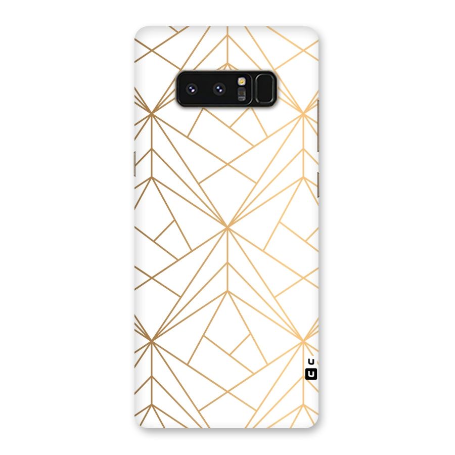 White Golden Zig Zag Back Case for Galaxy Note 8