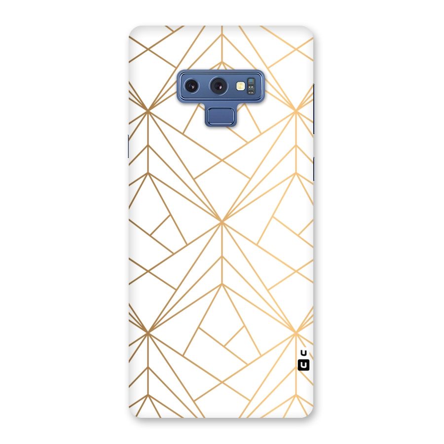 White Golden Zig Zag Back Case for Galaxy Note 9