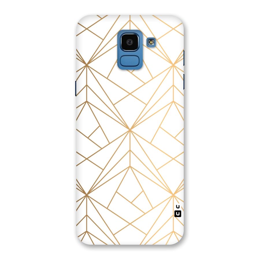 White Golden Zig Zag Back Case for Galaxy On6