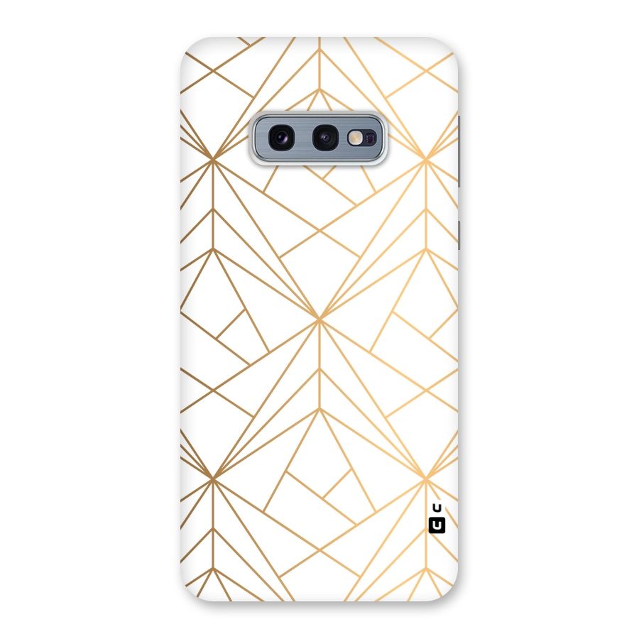White Golden Zig Zag Back Case for Galaxy S10e