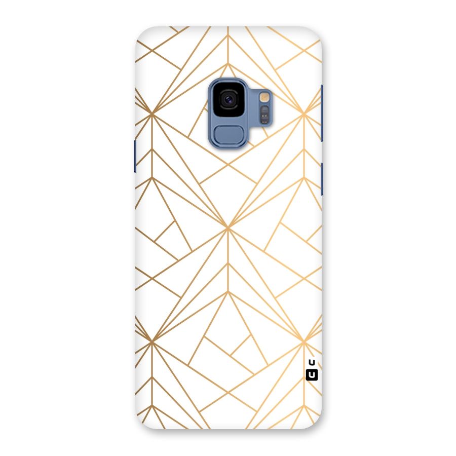 White Golden Zig Zag Back Case for Galaxy S9