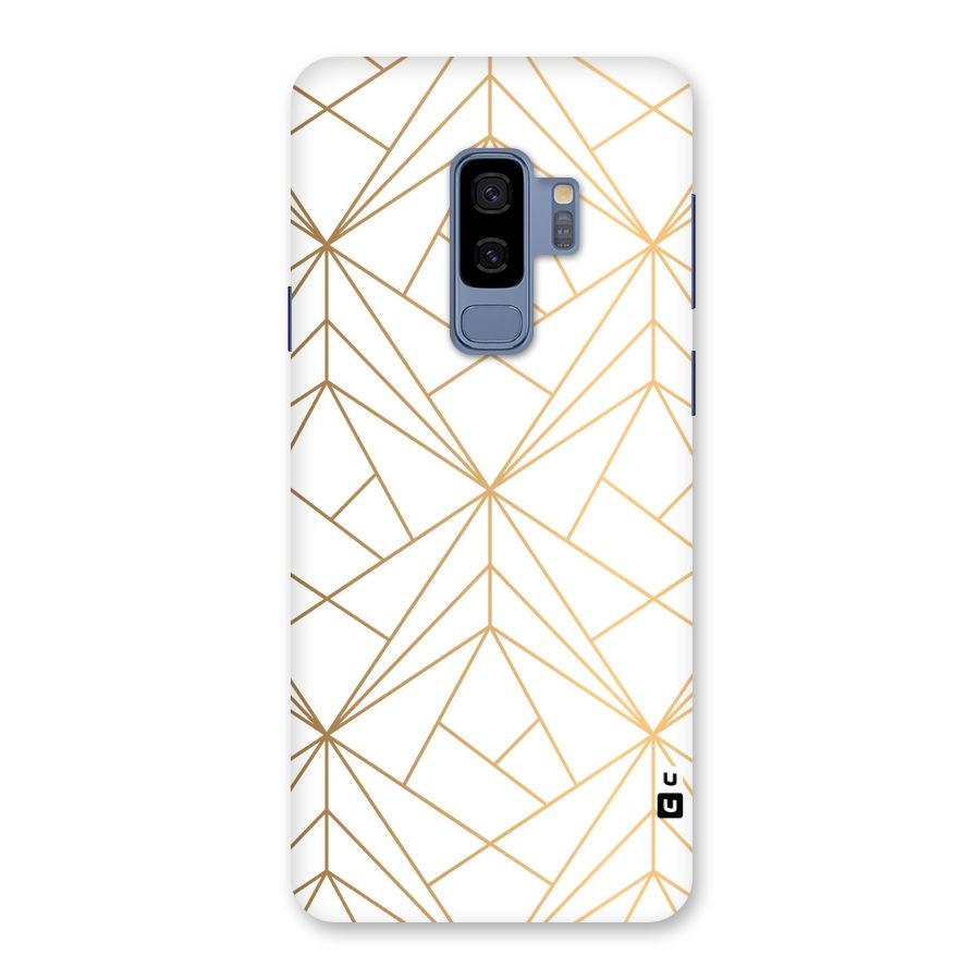 White Golden Zig Zag Back Case for Galaxy S9 Plus