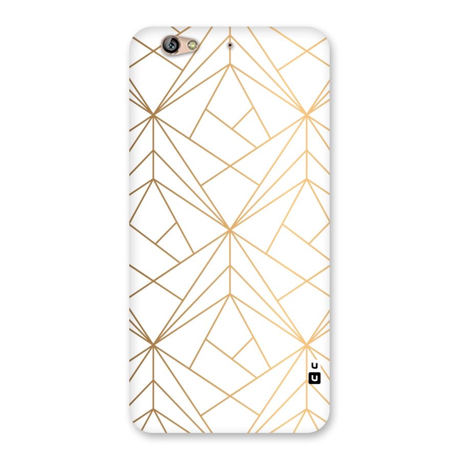 White Golden Zig Zag Back Case for Gionee S6