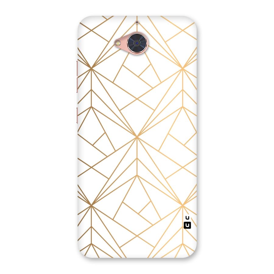 White Golden Zig Zag Back Case for Gionee S6 Pro